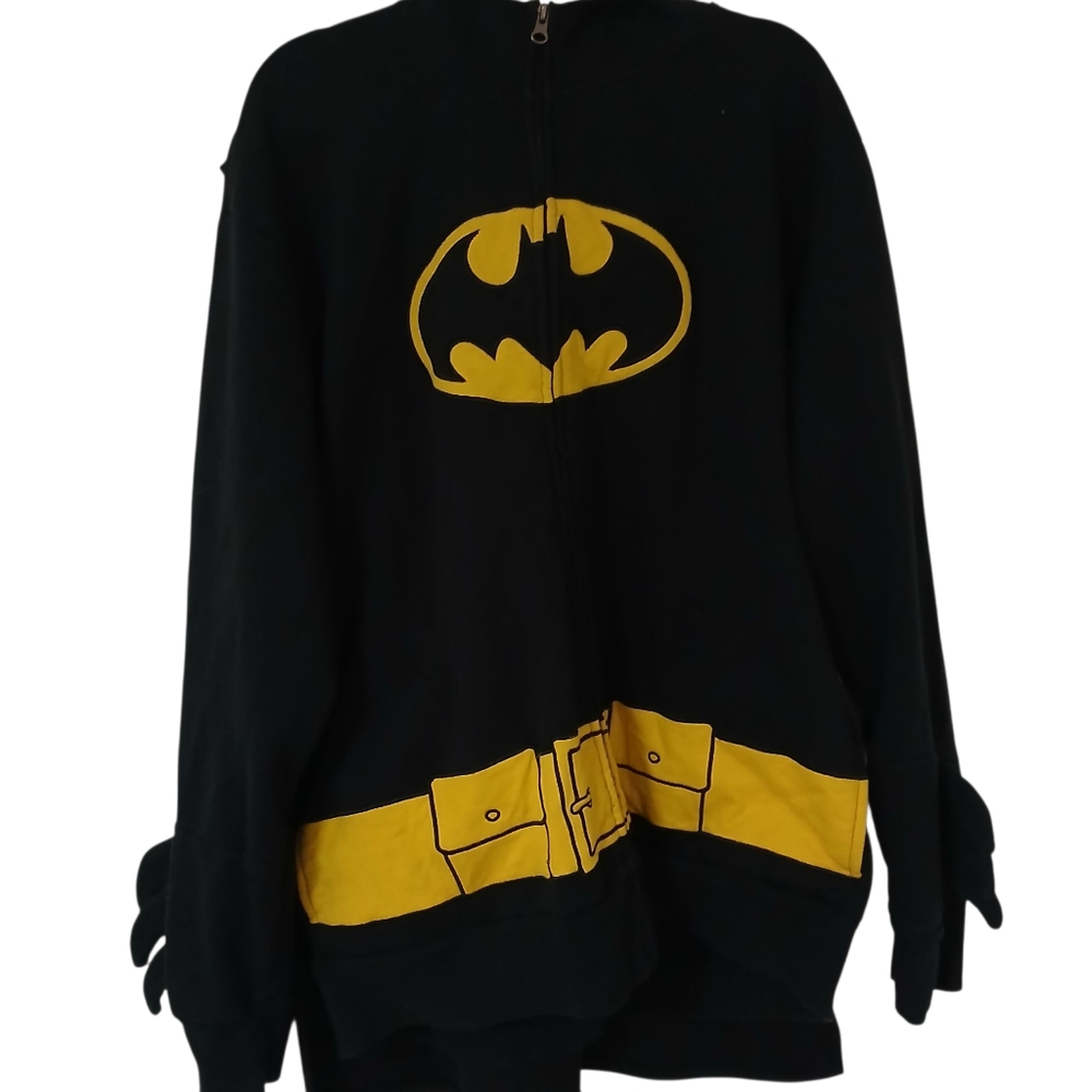 Batman Hoodie Large Hood Mask And Cape Cosplay Hoodie Rare